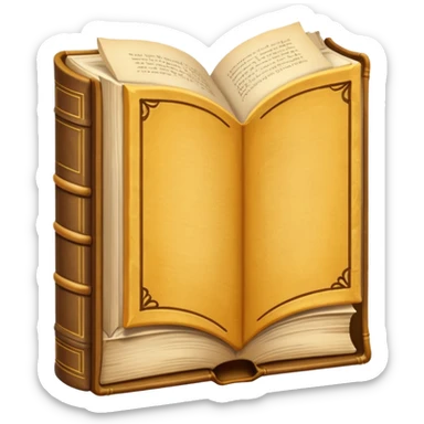 column with an open book in front sticker