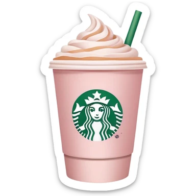 Light pink coffee Starbucks  sticker