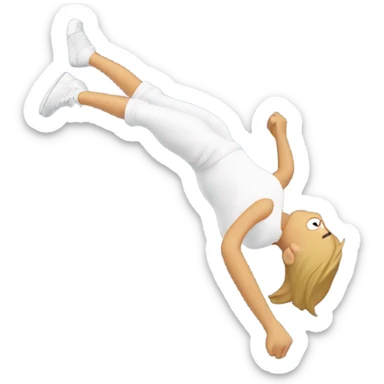 somebody doing a backflip sticker