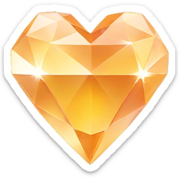 dimond heart sticker