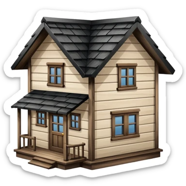 Black-roofed house sticker