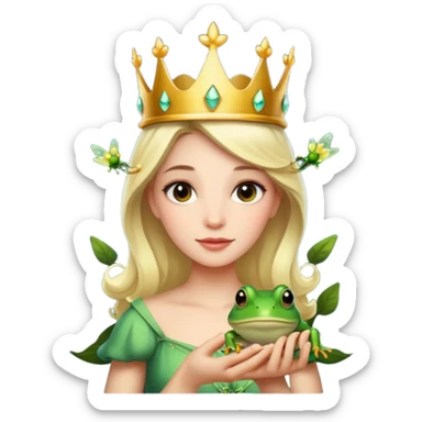 Luciérnaga con evangeline estrella princesa y el sapo sticker