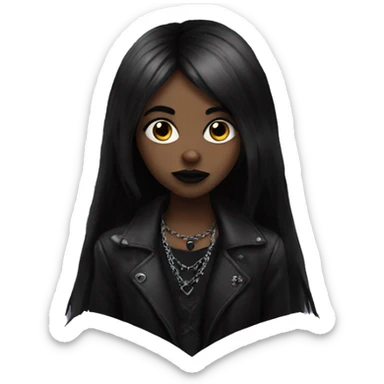 Black goth heart sticker