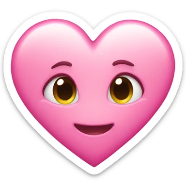 Pink heart  sticker