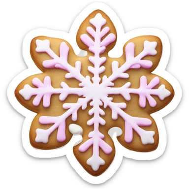 pink snowflake cookie  sticker