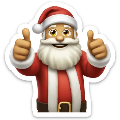 Santa thumbs up sticker