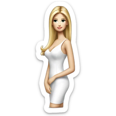 Sultry ivanka trump tall figurine sticker