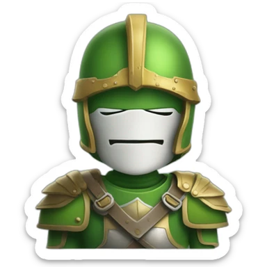 schroumptf avec du vert et une armure sticker