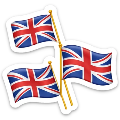british and AMERICAN flags sticker