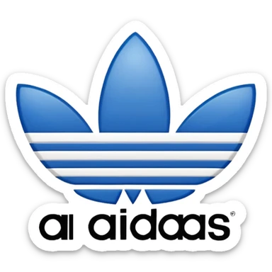Adidas white stripes black emoji sticker