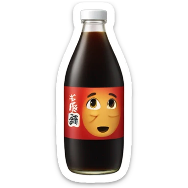 One soy sauce bottle sticker