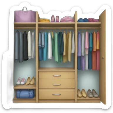 closet with clothes sticker
