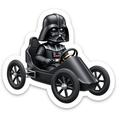 Darth Vader’s cyclekart with advanced rugged suspension and steering  sticker