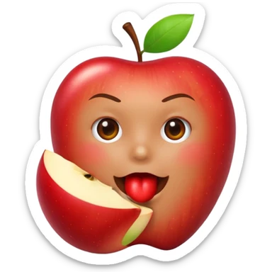 android eating apple sticker