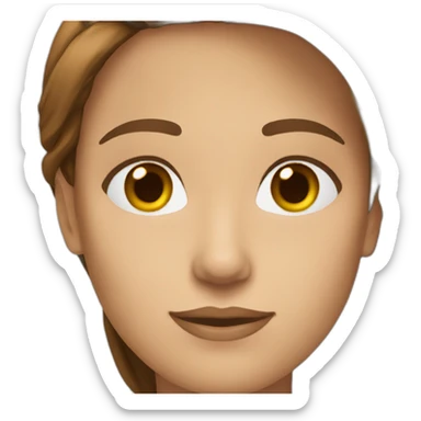 woman long brown hair brown eyes takes a break sticker