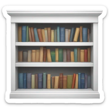 white bookshelve sticker