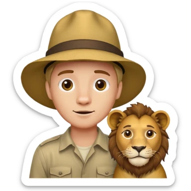 A man wanting to buy a lion. sticker