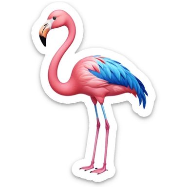 Blue Flamingo sticker