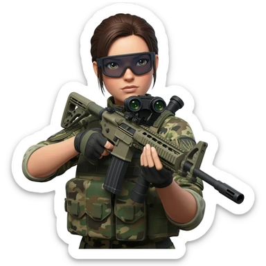 Make it a girl sniper sticker