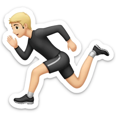 Eyelashes with legs running away sticker