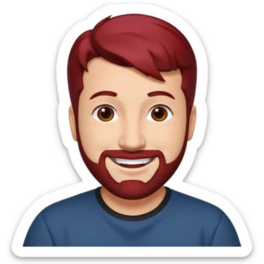 Joey Fatone dark red hair sticker