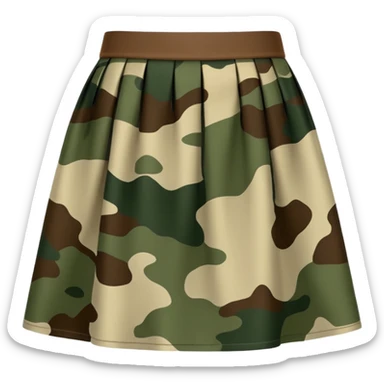 camouflage skirt sticker
