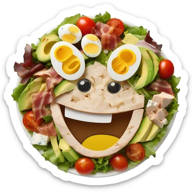 Cobb salad yummy face sticker