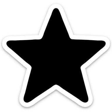 solid filled icon of a star sticker