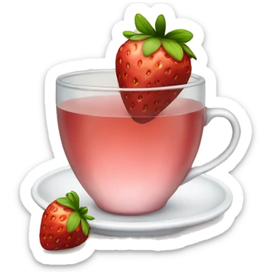 strawberry tea sticker