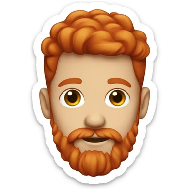 red head boy with spanish beard sticker
