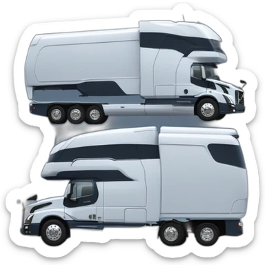 bobtail volvo sleeper bluer edition from the passanger side view sticker