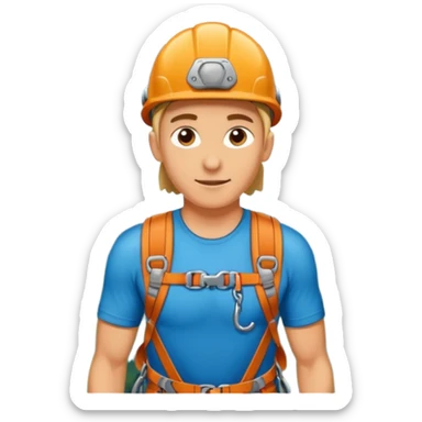 Climber with carabiners in Mountain Climbing Team sticker