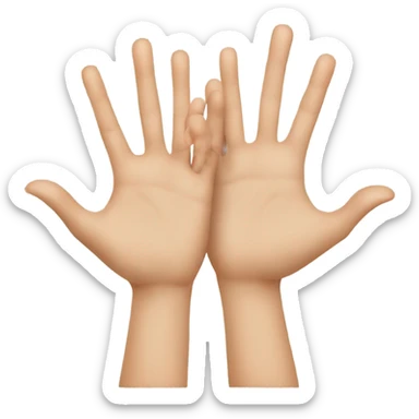 two russian hands "greeting each other" sticker