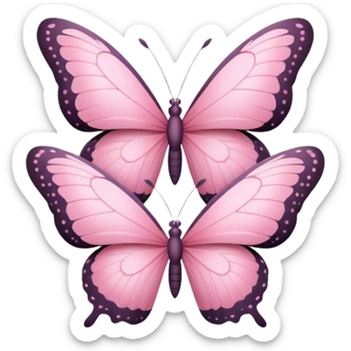 3 pink butterflies sticker