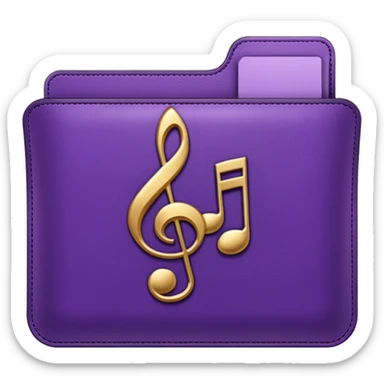 purple music folder sticker