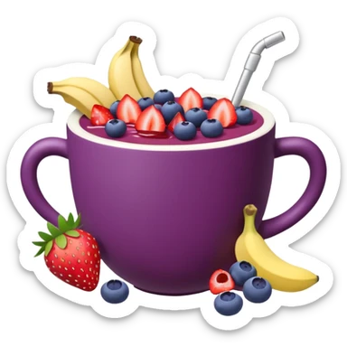 Cup açaí decor fruits sticker