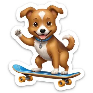 Dog on a Skateboard  sticker