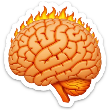 brain on fire sticker