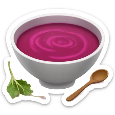 Pink beetroot soup sticker