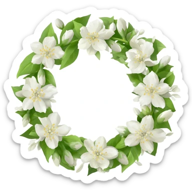 Jasmin crown on photo sticker