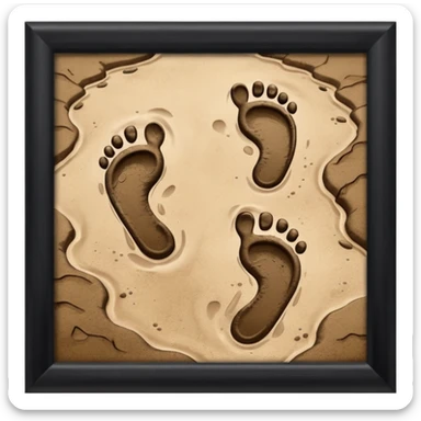 a detective film - footprints sticker