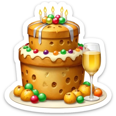 Panettone regali spumante sticker