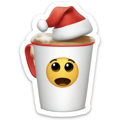 Christmas cup sticker