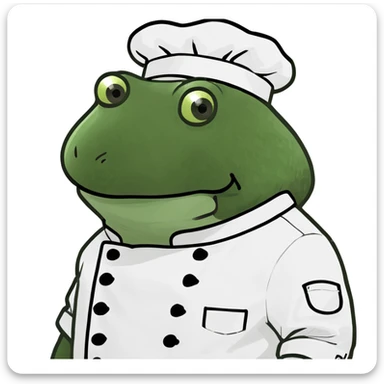 bufo in a chef coat sticker