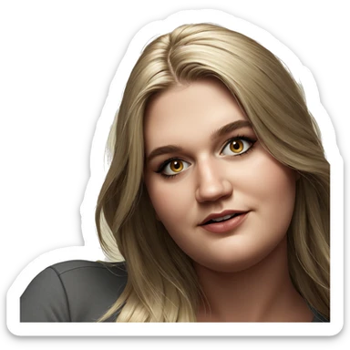 blonde girl portrait realism sticker