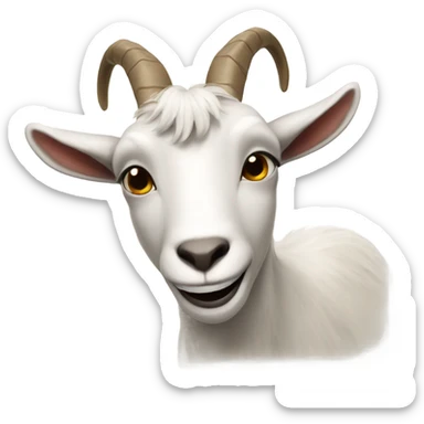 Goat waving his finger at you sticker