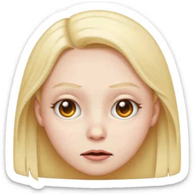 emoji with *NO* eyebrows staring into your soul  sticker