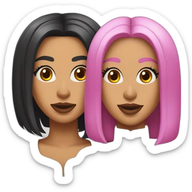 doja cat and cardi b sticker