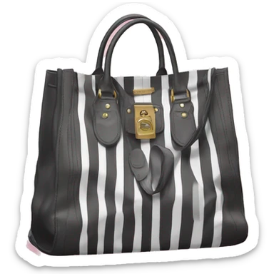Striped Victoria secret bag  sticker