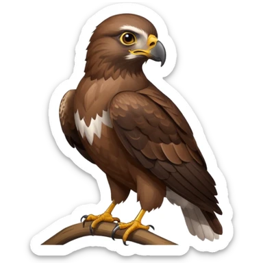 common brown buzzard sticker